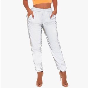 Grey lightening reflective pants